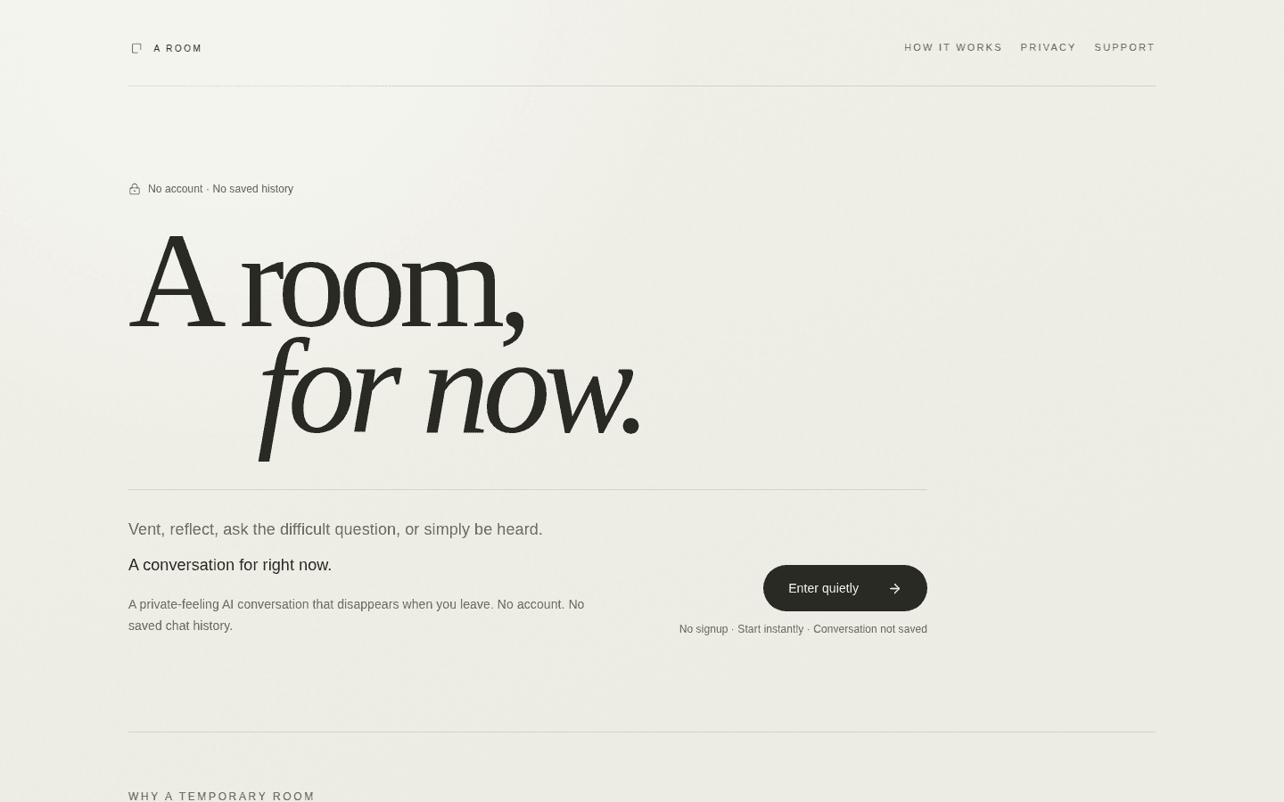 A Room live conversation interface